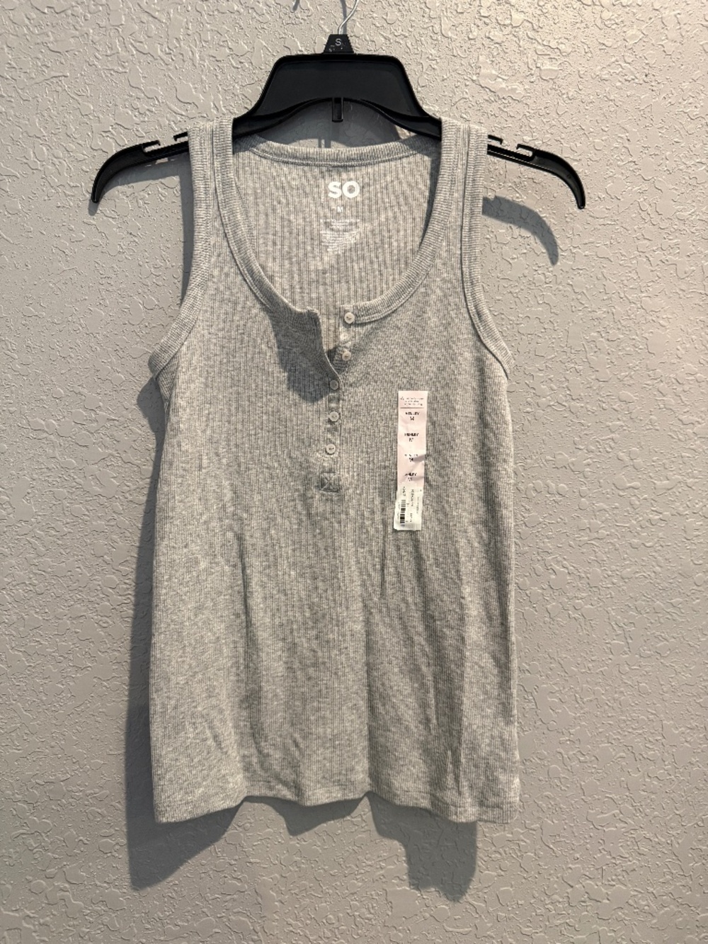 NWT So Grey Ribbon Tank Top - Size M